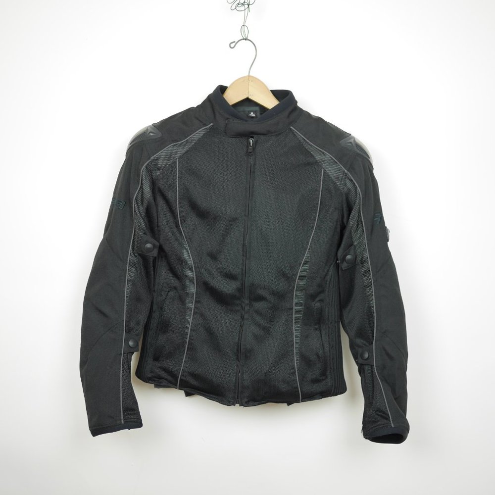 SEDICI Women's M Black Nylon Bomber Jacket Motorcycle Coat Insulated Padded